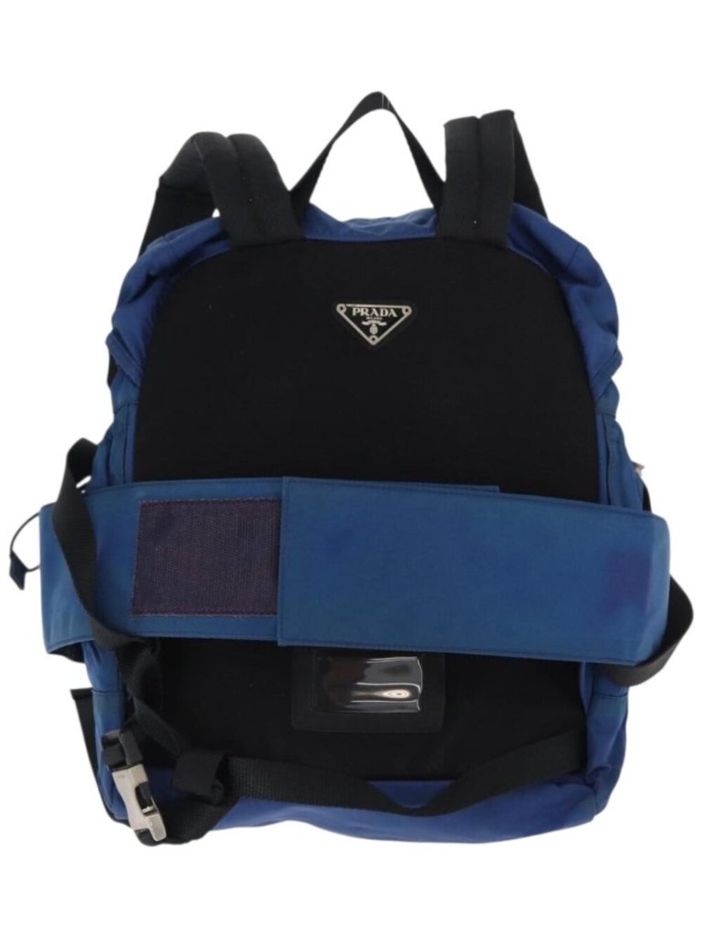 PRADA Backpack Nylon Blue Silver - Picture 2 of 16